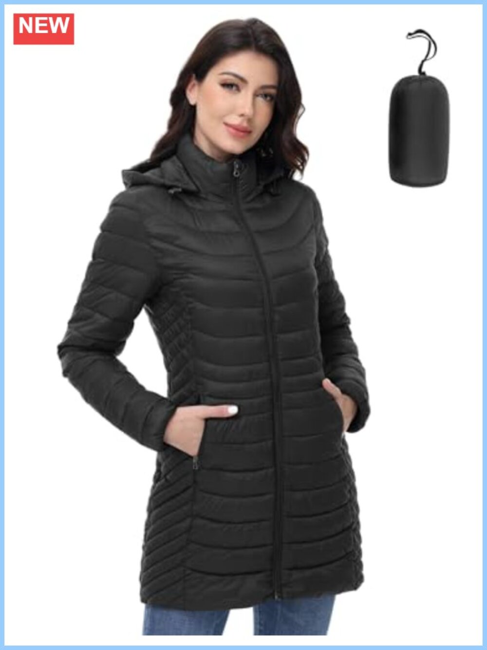 Women's Packable Lightweight Puffer Jacket Quilted Warm Coat